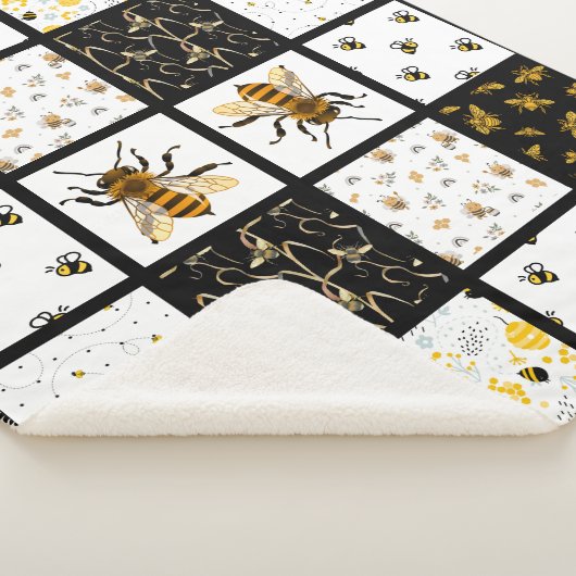 Bee Quilt Sherpa Deken (3/4)
