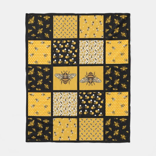 Bee Quilt Twee Fleece Deken (Voorkant)