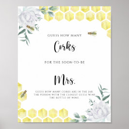 Bee - raad eens hoeveel kurken poster