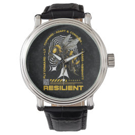 Bee Resilient – Motivational Bee Positivity Design Horloge