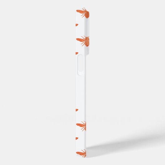 Bee roos gold monogram name script Case-Mate iPhone case (Achterkant / Rechts)