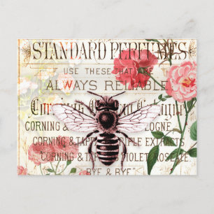  Bee Rose Bouquet Ephemera Briefkaart