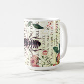  Bee Rose Bouquet Ephemera Koffiemok (Voorkant rechts)