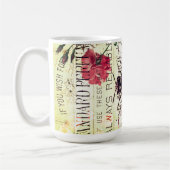  Bee Rose Bouquet Ephemera Koffiemok (Links)