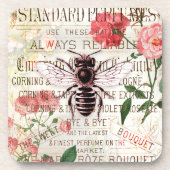  Bee Rose Bouquet Ephemera ontkoppeling Bier Onderzetter (Voorkant)
