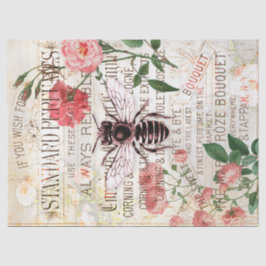  Bee Rose Bouquet Ephemera ontkoppeling Tissuepapier