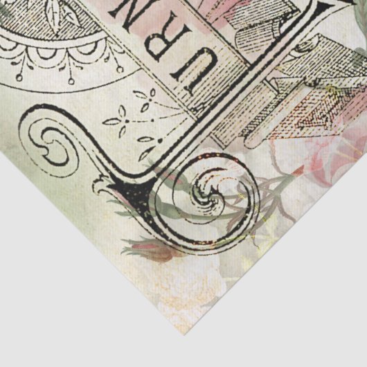  Bee Rose Bouquet Ephemera ontkoppeling Tissuepapier (Detail)