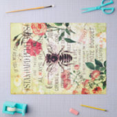 Bee Rose Bouquet Ephemera Ontworpen weefsel Tissuepapier (Craft)