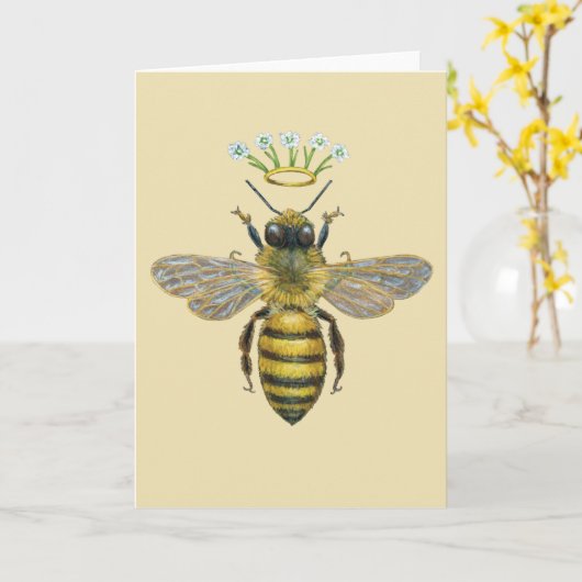Bee Royalty-kaart Kaart (Gele Bloem)