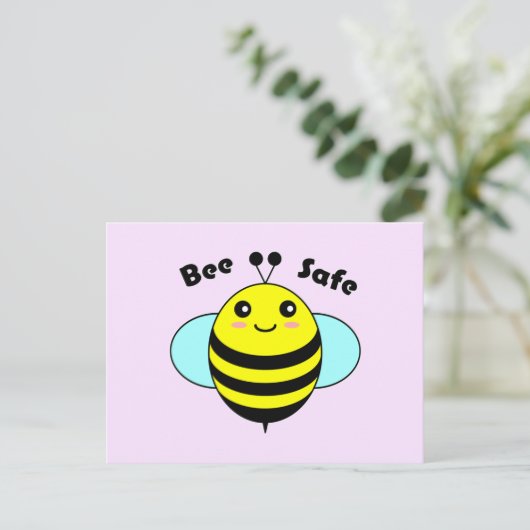 Bee Safe 2 Briefkaart (Staand voorkant)