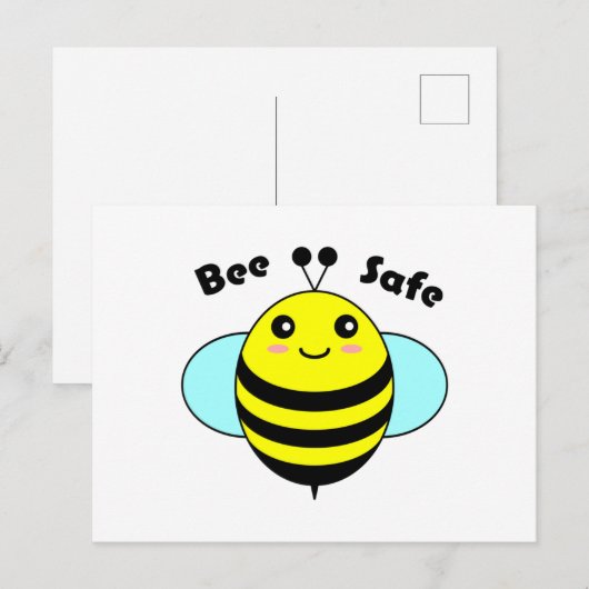 Bee Safe 3 Briefkaart (Voorkant / Achterkant)
