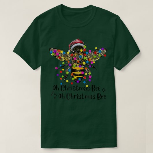 Bee Santa Oh Christmas Bee Oh Christmas Bee Light  T-shirt (Design voorkant)