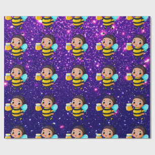 Bee Schattige Charmant Thema Geïnspireerd Cadeaupapier