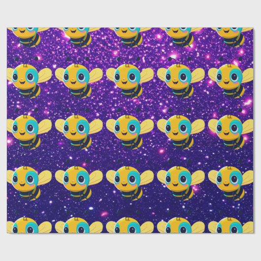 Bee Schattige Charmant Thema Geïnspireerd Cadeaupapier (Vlak)