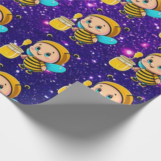 Bee Schattige Charmant Thema Geïnspireerd Cadeaupapier (Hoek)
