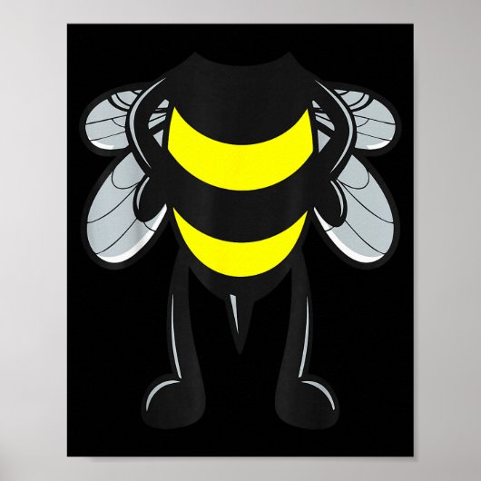 Bee Shirt Adult Men Women Kids Bumblebee Costume  Poster (Voorkant)