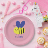 Bee Sleepy Papieren Bordje (Feest)