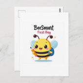 Bee‑Smart First Day School Postcard Briefkaart (Voorkant / Achterkant)