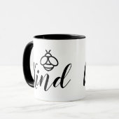 Bee Soort elegante kalligrafie schattig honing bij Mok (Voorkant links)