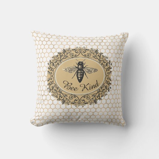 Bee soort honingraat buitenkussen (Voorkant)