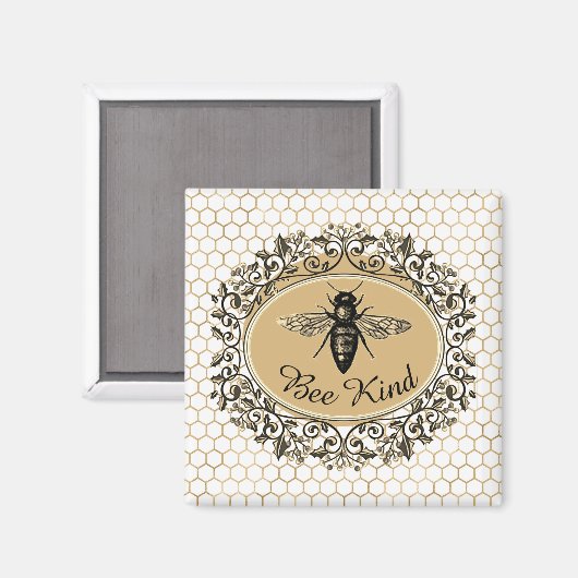 Bee soort honingraat magneet (Voorkant / Achterkant)