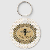 Bee soort honingraat sleutelhanger (Voorkant)