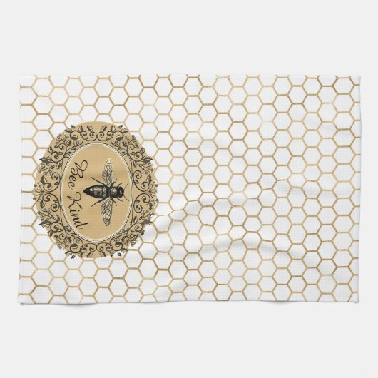 Bee soort honingraat theedoek (Horizontaal)