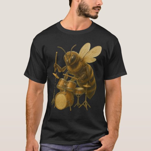 Bee speelt drummer t-shirt (Voorkant)