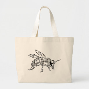 "Bee Spirit" ver1- Rasestammen van bijen Grote Tote Bag