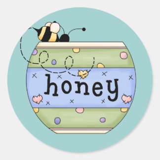 Bee Stealing uit Honey Pot Ronde Sticker