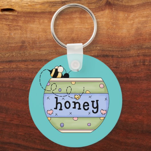 Bee Stealing uit Honey Pot Sleutelhanger (Voorkant)