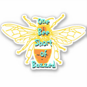 Bee Sticker Custom Cut