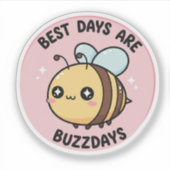 Bee Sticker – Cute Kawaii Bumblebee (Voorkant)