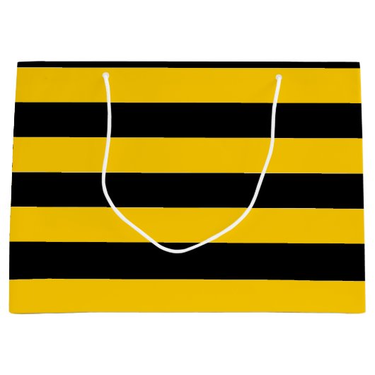 Bee Stripe Design Large Cadeautasje (Voorkant)