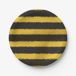 Bee Stripes Geel en Zwart Papier Bord