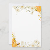 Bee Summer Floral Watercolor Elegant Baby Shower Kaart (Achterkant)