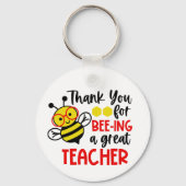 Bee Teacher Appreciation Sleutelhangers Gepersonal (Voorkant)