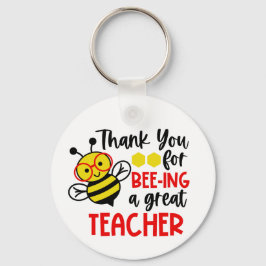 Bee Teacher Appreciation Sleutelhangers Gepersonal