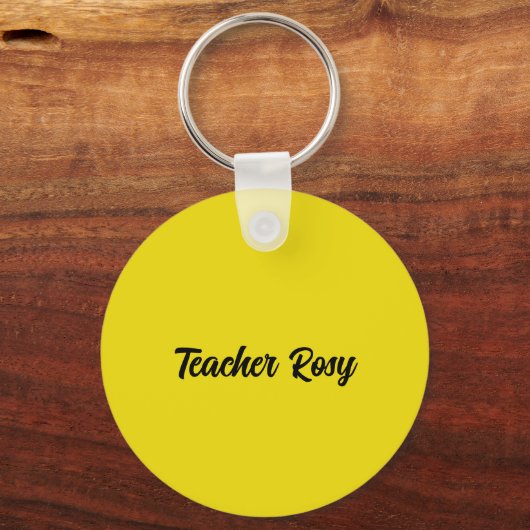 Bee Teacher Appreciation Sleutelhangers Gepersonal (Achterkant)