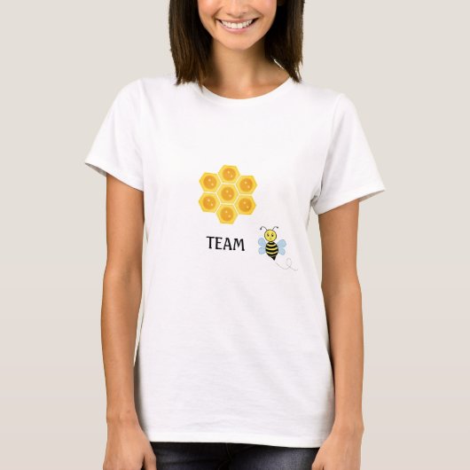 Bee Team en Honeycomb T-shirt (Voorkant)
