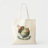 Bee the Change - Milieubewustzijn Tote Bag (Voorkant)
