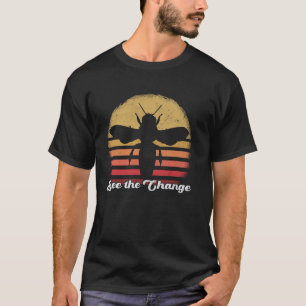 Bee The Change Motivatie kunst van bijen T-shirt