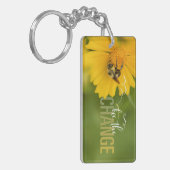 Bee the Change Rectangular Acrylic Keychain (Voorkant Links)