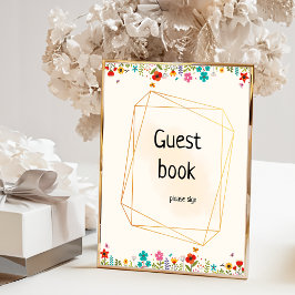 Bee Thema baby shower Gastenboek Poster