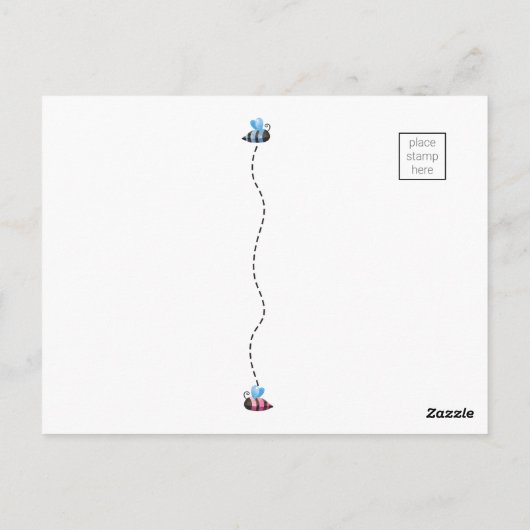 Bee Thema Genderonderzoek Uitnodiging tot Briefkaa (Achterkant)