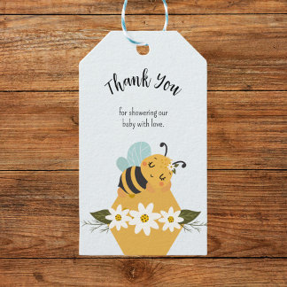Bee Theme Baby shower Favoriet Box Cadeaulabel