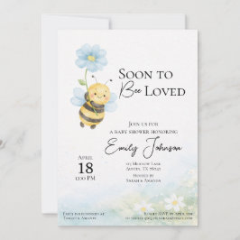 Bee Theme Baby Shower Invitation Kaart