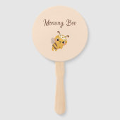 Bee Theme Baby shower Mammie en papaver Handwaaier (Voorkant)