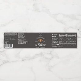  Bee Theme Honey Jar Wraparound Label Waterfles Etiket