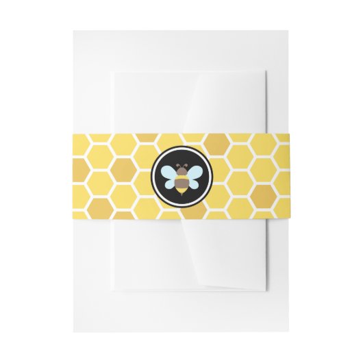 Bee Theme Honeycomb Uitnodigingen Wikkel (Voorkant Voorbeeld)